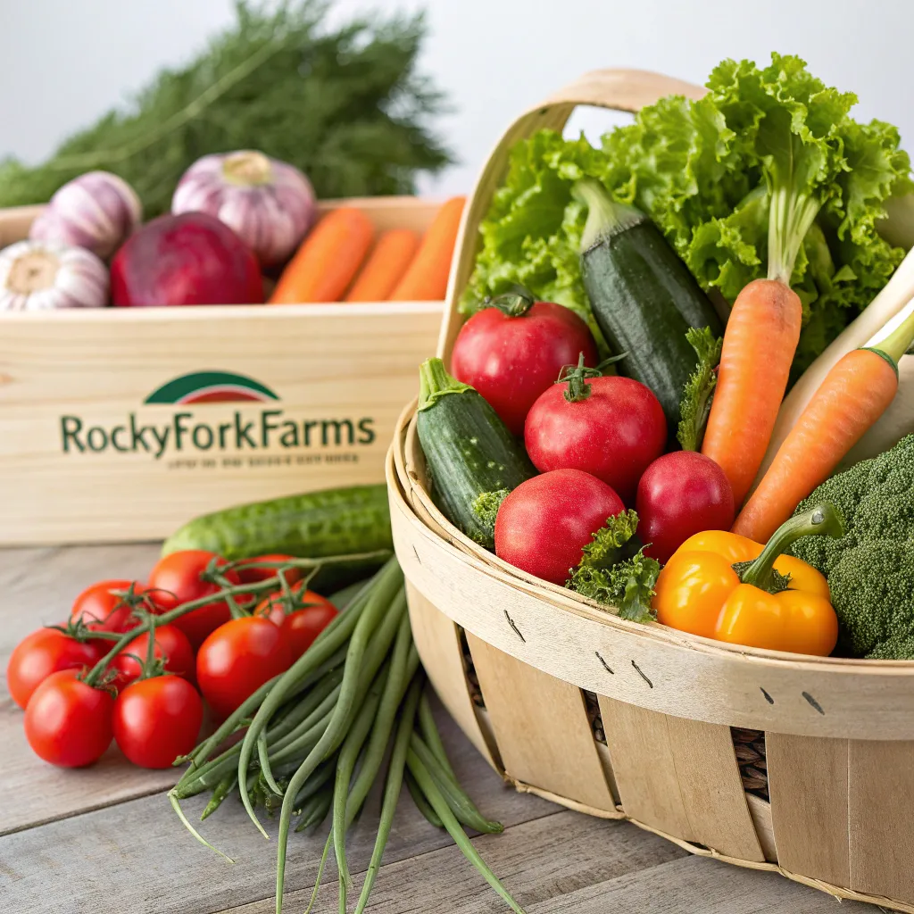 Fresh vegetables from ROCKYFORKFARMS